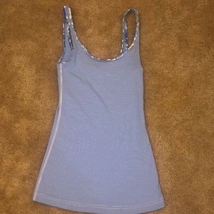 Lululemon blue/white striped athletic Tank Top!